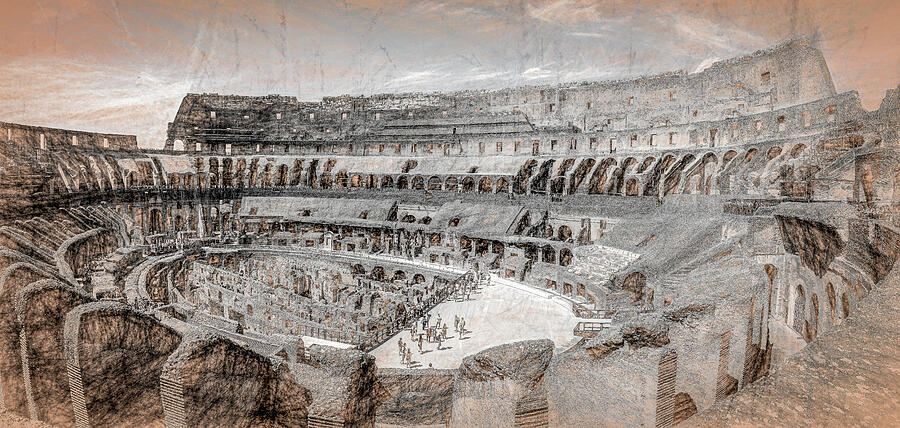 Inside Colosseum with Effects Photograph by Joe Myeress
