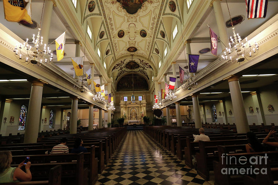 Inside of St. Louis Cathedral  Photograph by Steven Spak