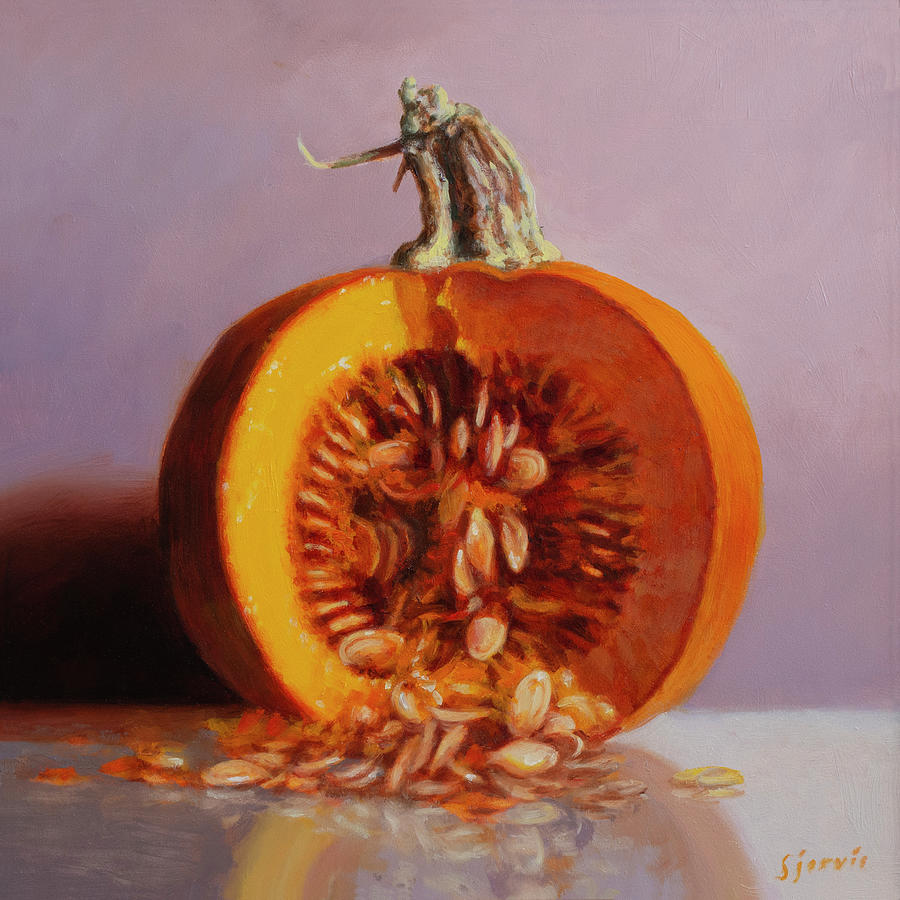 Pumpkin Painting - Inside Out by Susan N Jarvis