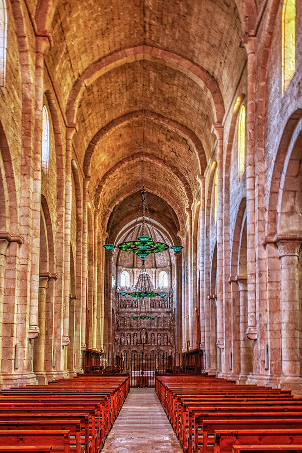 Inside Poblet Monastery Poblet Monastery church nave Photograph by Tatiana Travelways