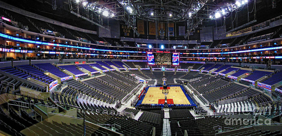 Los Angeles Photograph - Inside Staples Center Panorama by David Zanzinger