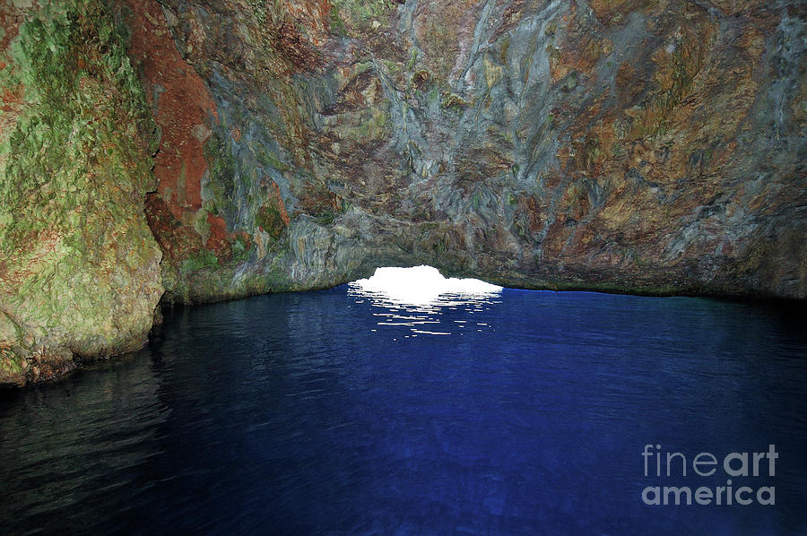 Inside the Blue Cave Photograph by George Atsametakis
