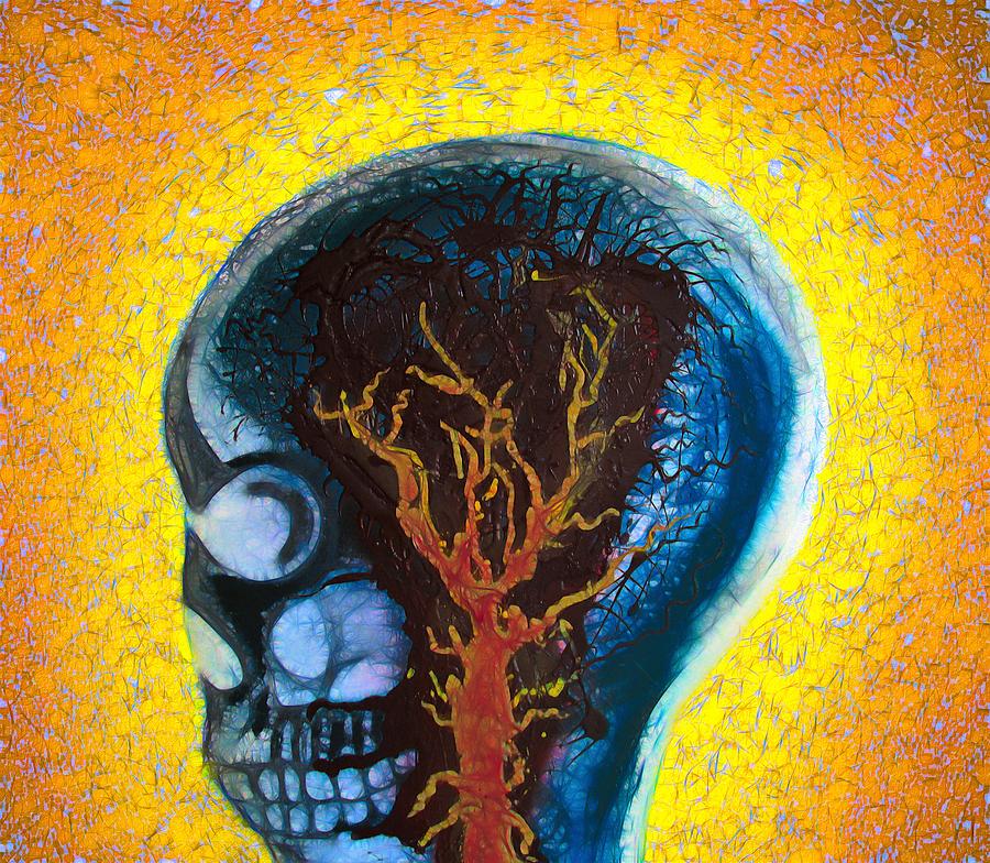 Inside the brain Painting by Joan Stratton