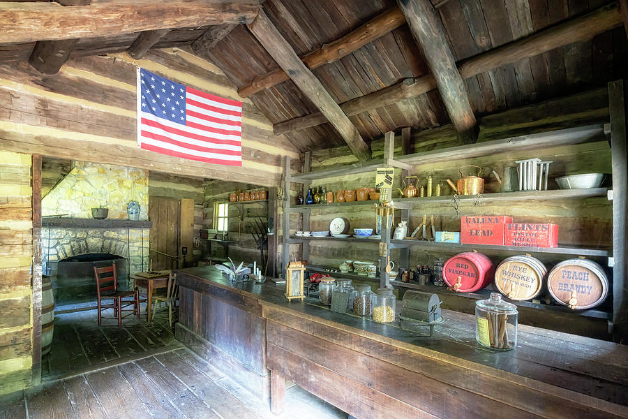 Inside the First Berry-Lincoln Store - New Salem, Illinois Photograph by Susan Rissi Tregoning