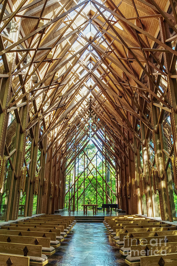 Inside The Glass Chapel Photograph by Jennifer White