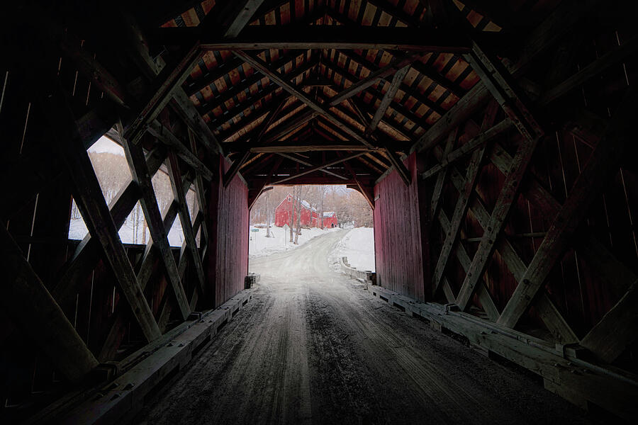 Inside the Green River Covered Bridge Photograph by Joann Vitali