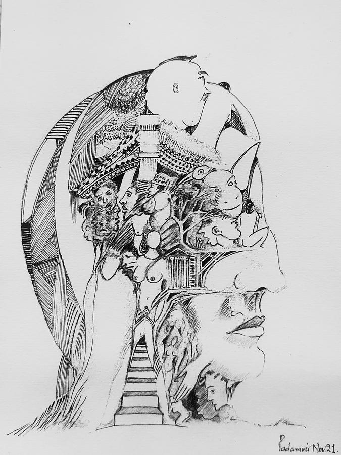 Inside the Head Painting by Padamvir Singh
