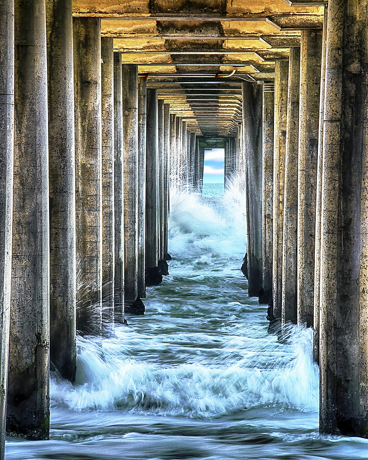 Inside the Pillars, Huntington Beach, California Photograph by Don Schimmel