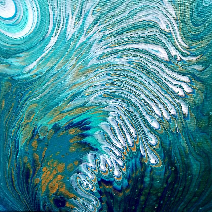Inside The Wave  Painting by Sue Goldberg
