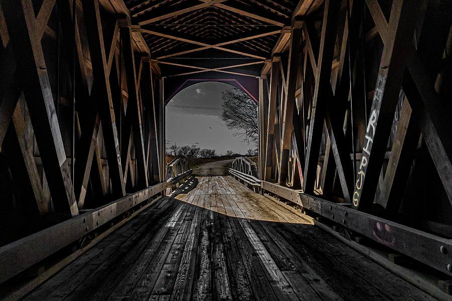 Inside Wolf Covered Bridge Photograph
