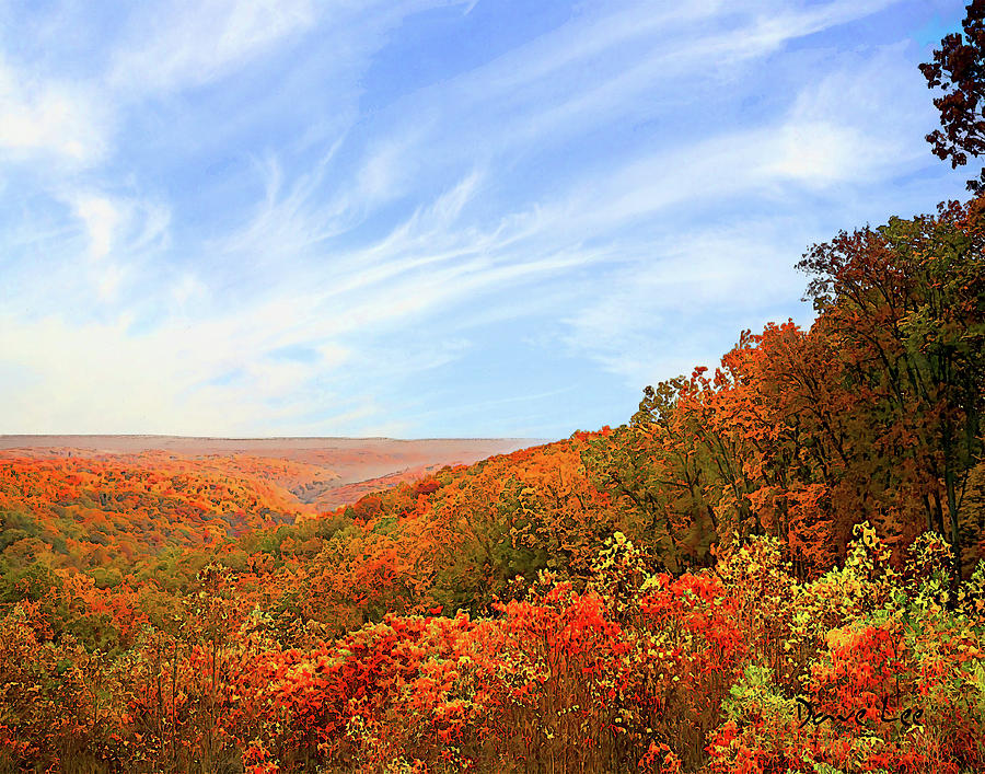 Inspiration Point - Brown County, Indiana Digital Art by Dave Lee