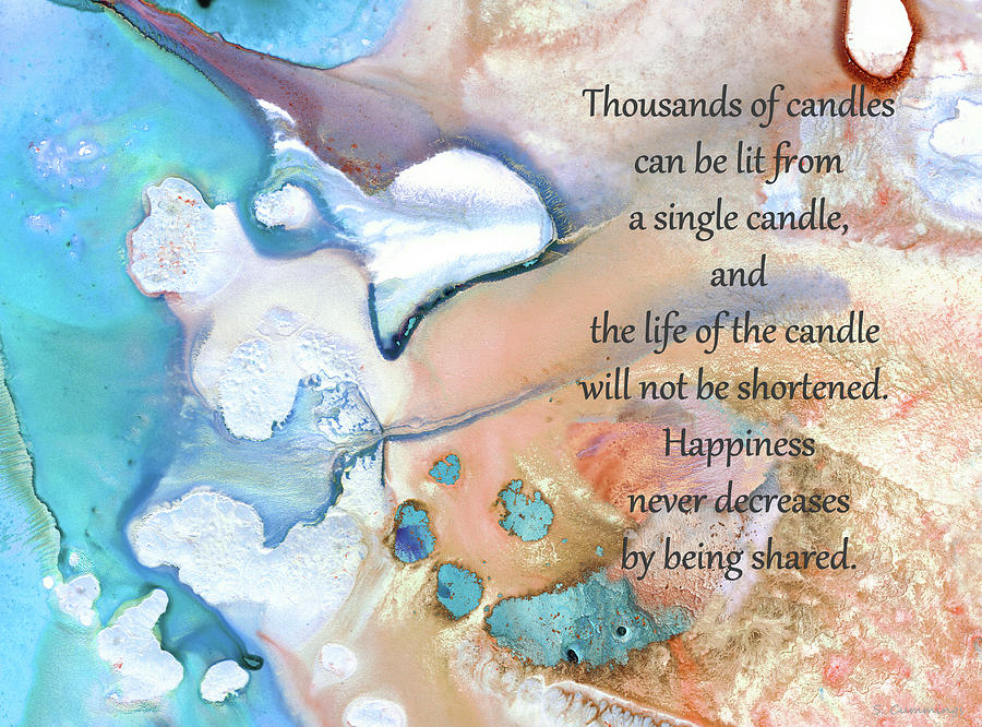 Inspirational Art - Happiness Shared - Sharon Cummings Painting by Sharon Cummings