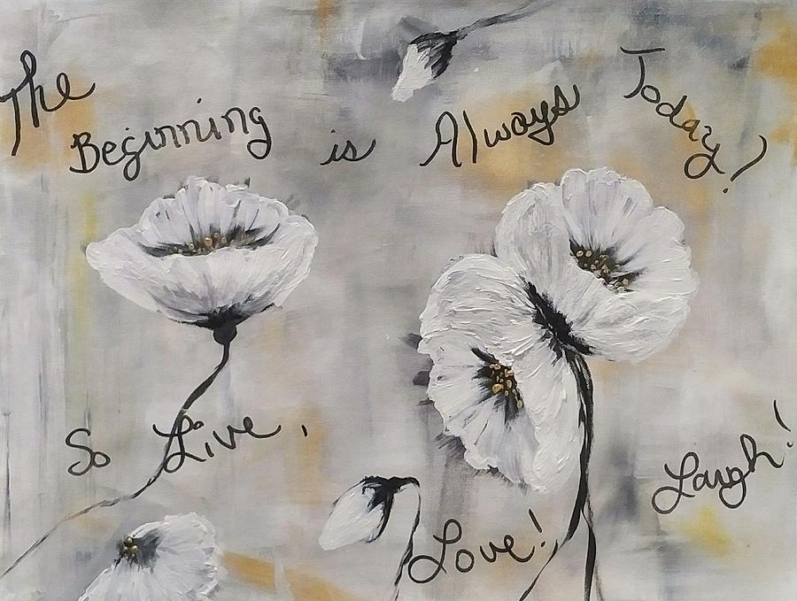 Inspirational Flowers Painting by Lynne McQueen