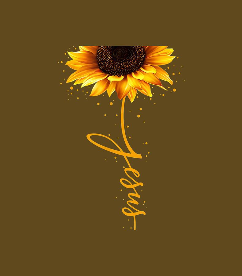 Inspirational Jesusunflower God Christian Flower Digital Art by Khyrin ...