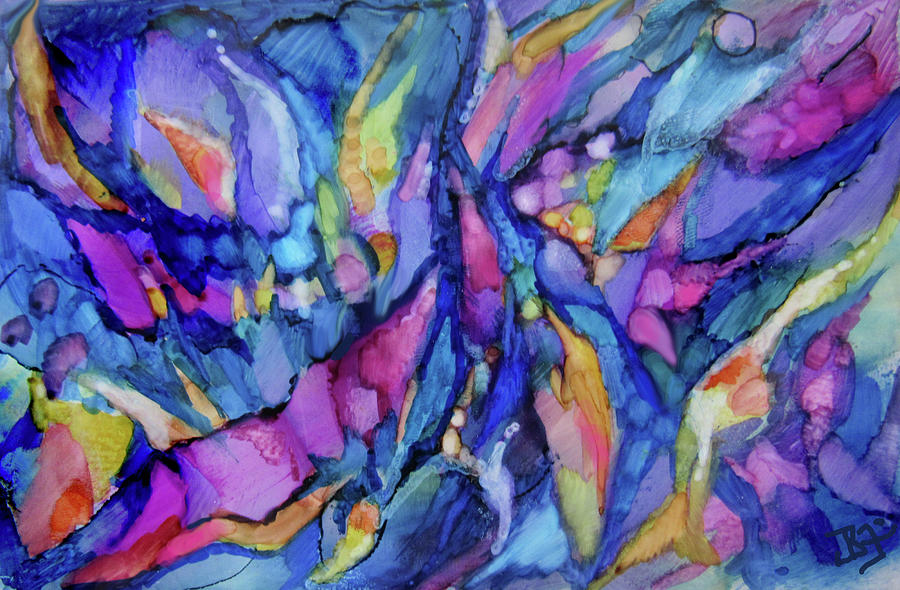 Abstract Twilight Painting by Jean Batzell Fitzgerald