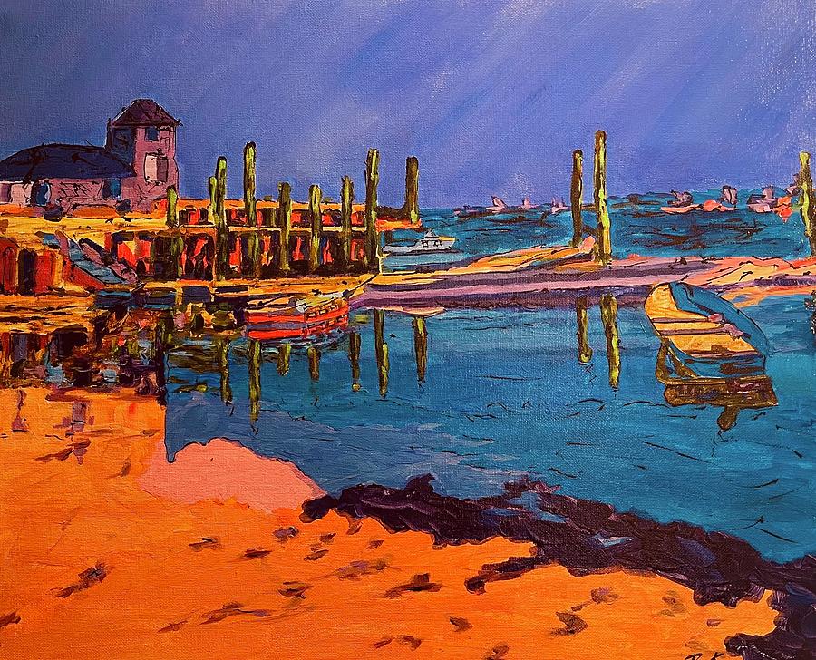 Inspiring Wharf  Painting by Ray Khalife