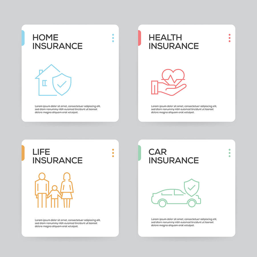 Insurance Infographic Design Template Drawing by Cnythzl