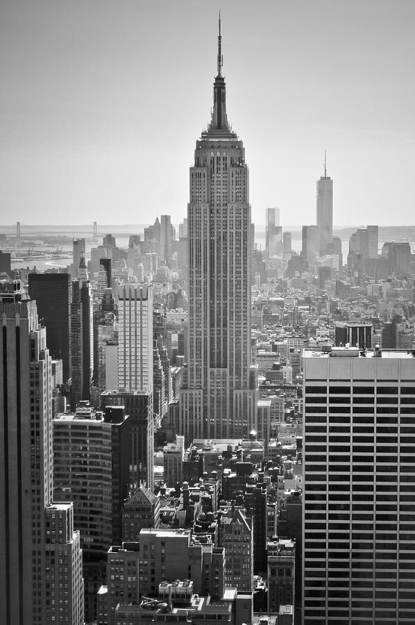 Vintage Aerial view of New York City Skyline . Digital Art by Diane ...