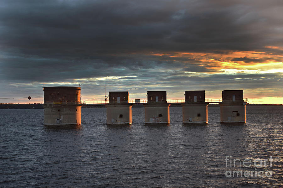 Intake Towers At Lake Murray Photograph