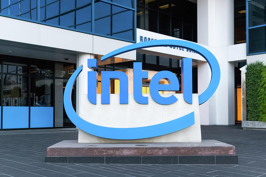 Intel Worldwide Corporate Headquarters and Trademark Logo Photograph by