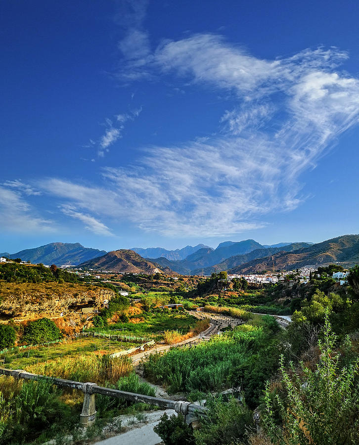 Intense cultivation in the Chillar Valley behind Nerja, Malaga Province, Andalucia, Spain Photograph by Panoramic Images