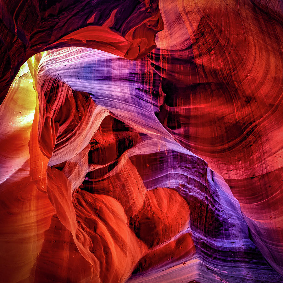 Intensity Of Color - Antelope Canyon 1x1 Photograph