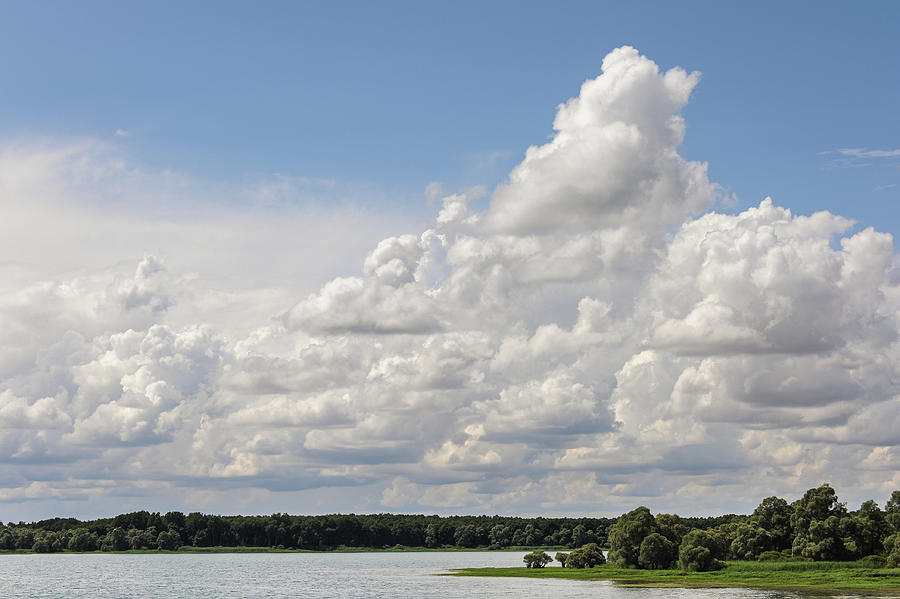 Interesting Cloud Formation Above The Reservoir Lac Dorient In France Photograph