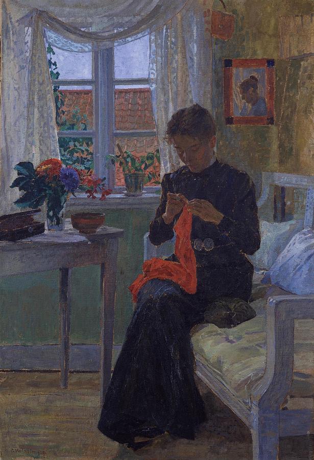 Interior Bohuslan Drawing by Carl Wilhelmson Swedish | Pixels