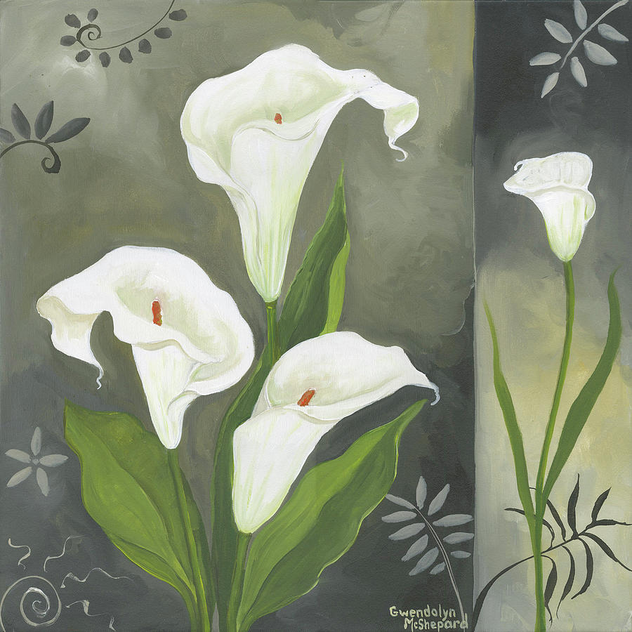 Interior Cali Lilies Painting By Gwendolyn Mcshepard - Fine Art America