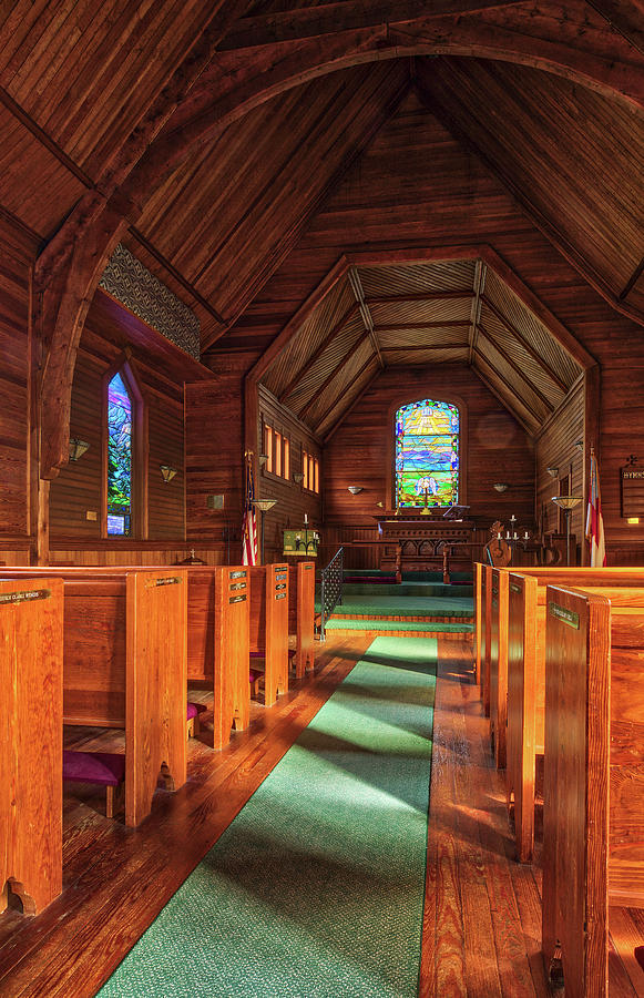 Interior Design Tiffany St. Matthews Episcopal Chapel New Hampshire Photograph by Juergen Roth