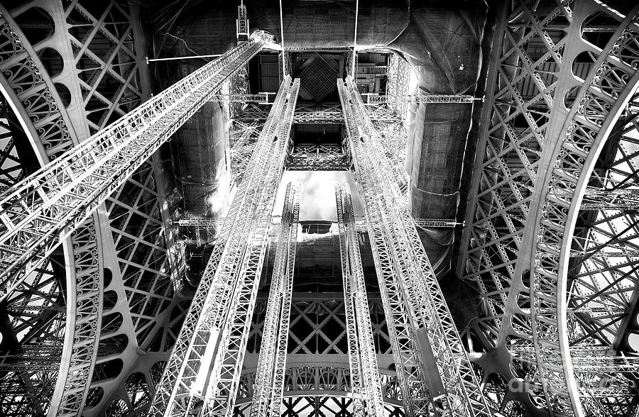 Interior Eiffel Tower Mechanics in Paris  Photograph by John Rizzuto