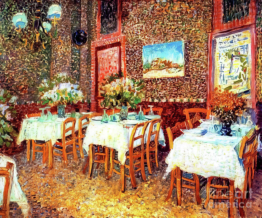 Interior of a Restaurant by Vincent Van Gogh 1887 Painting by Vincent Van Gogh Pixels