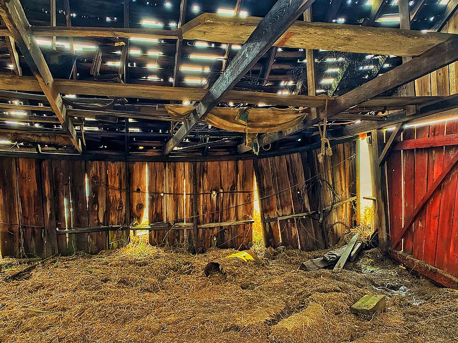 Interior of Abandoned Barn Photograph by Jerry Abbott