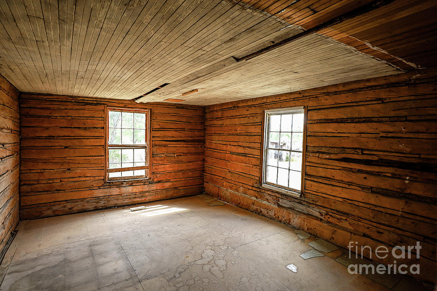 Interior of an Abandoned Cabin Photograph by Edward Fielding