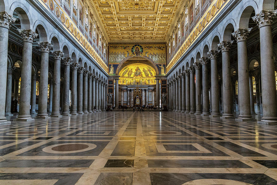  Interior of Basilica of Saint Paul Outside the Walls Photograph by Fabiano Di Paolo