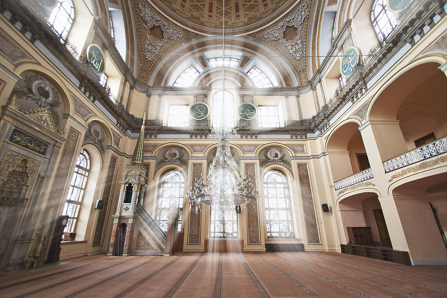 Interior of Dolmabahce Mosque, Istanbul, Turkey Photograph by RK Studio/Kevin Lanthier