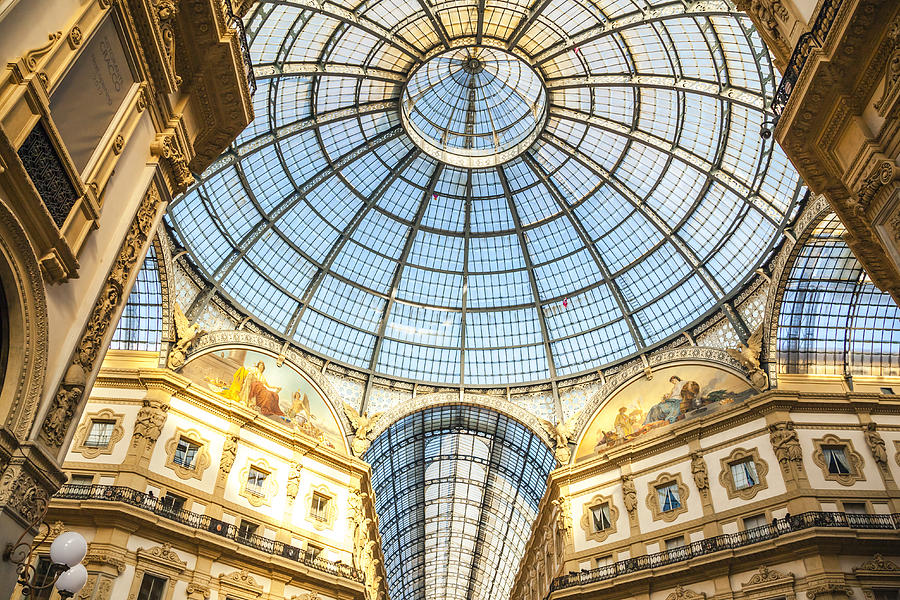 Interior of Galleria Vittorio Emanuele II in Milan, Italy Photograph by Flavia Morlachetti