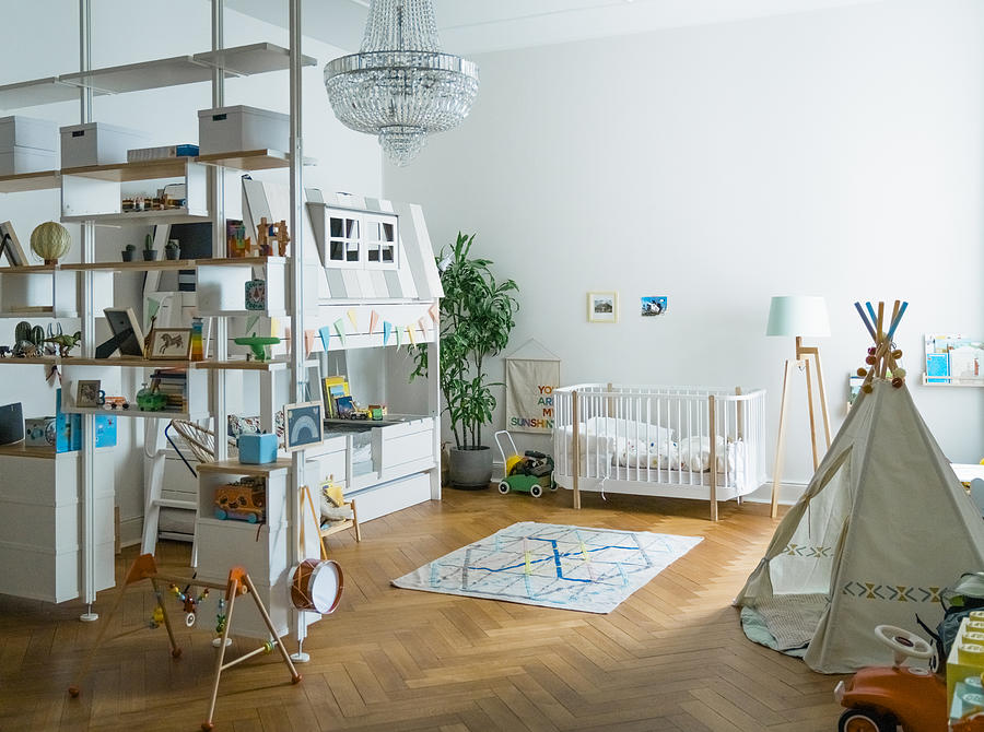 Interior of playroom at home Photograph by Portra