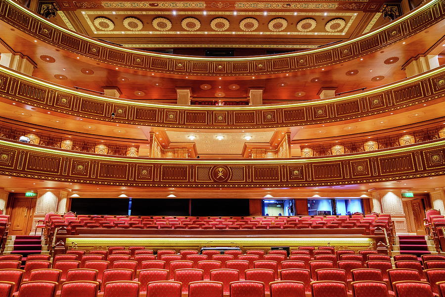 Interior of Royal Opera House, Muscat Photograph by Alexey Stiop