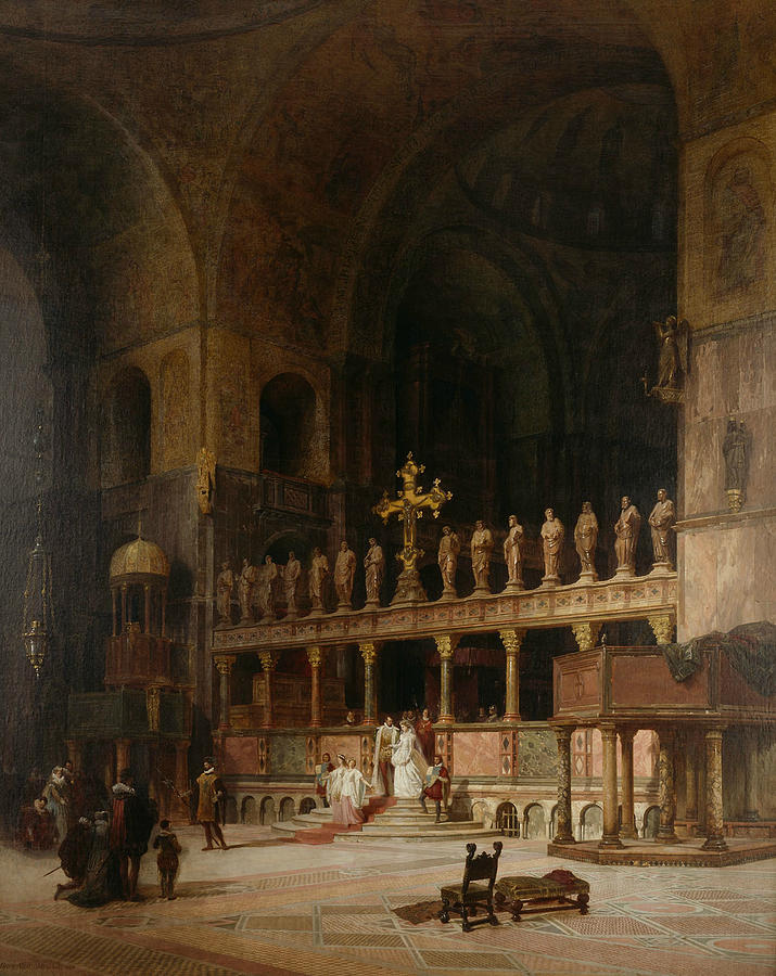 Interior of St. Marks, Venice Painting by David Dalhoff Neal