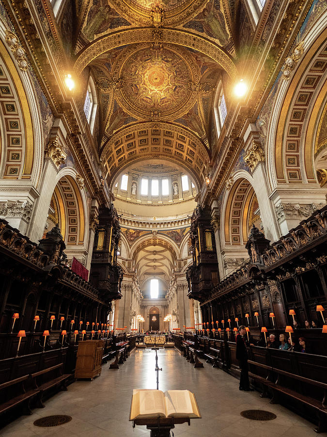 Interior of St. Pauls Cathedral Photograph by Richard Boot - Fine Art ...