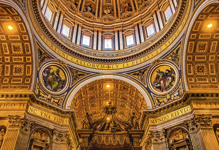 Interior of St. Peters Basilica Photograph by Carolyn Derstine