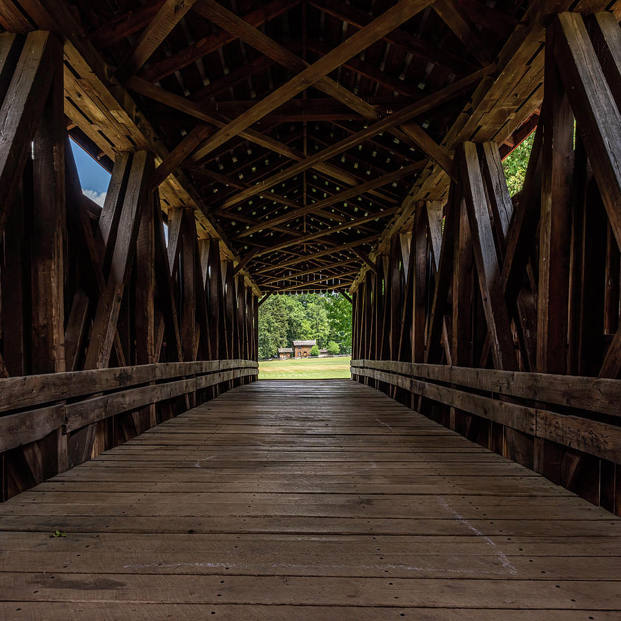 Interior Of Staats Mill Covered Bridge Photograph By Jackie Nix - Pixels