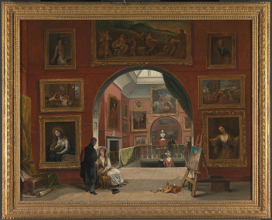 Interior of the British Institution Old Master Exhibition Summer 1832 Photograph by Paul Fearn