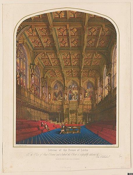 Interior of the house of lords  Photograph by Paul Fearn