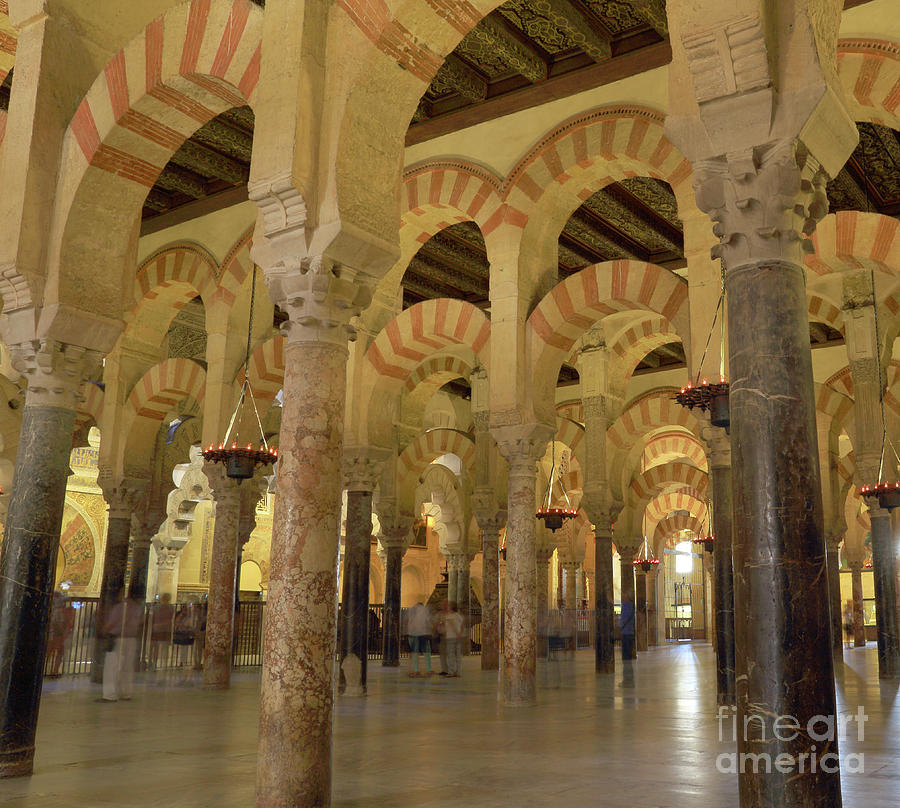 Interior of the Mosque-Cathedral of Cordoba, Spain Photograph by Tony Mills