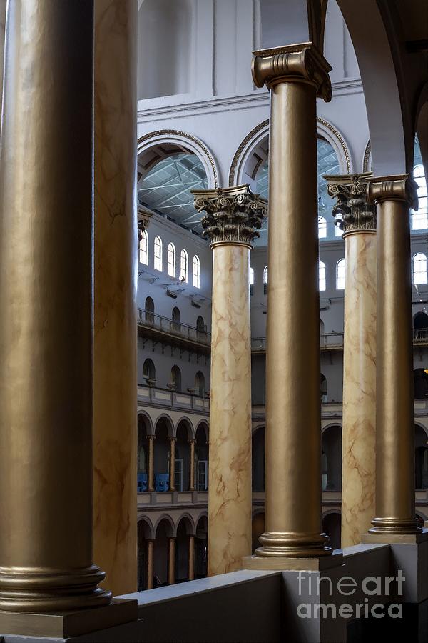 Interior of the National Building Museum in Washington DC USA ...