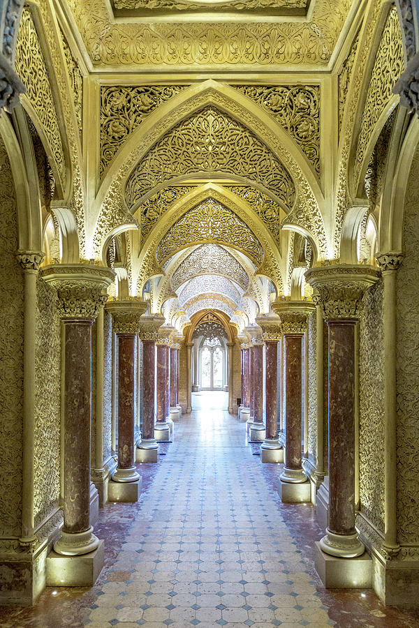Interior Passage of the Palacio de Monserrate - Monserrate Palace Photograph by W Chris Fooshee