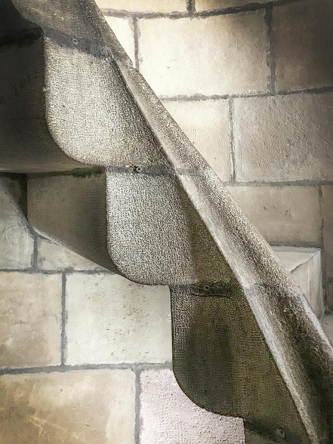 Interior Spiral Stairs -Side View _ Sagrada Familia Photograph by Christine Ley