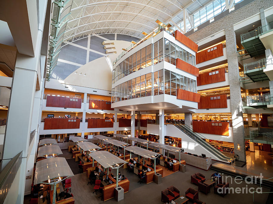 Interior view of the UNLV Lied Library Photograph by Chon Kit Leong
